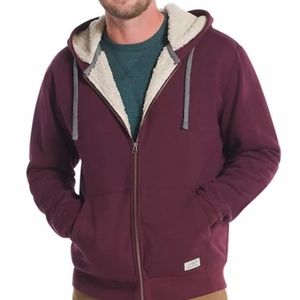 Eddie Bauer Men’s Sherpa lined hoodie - purple XL